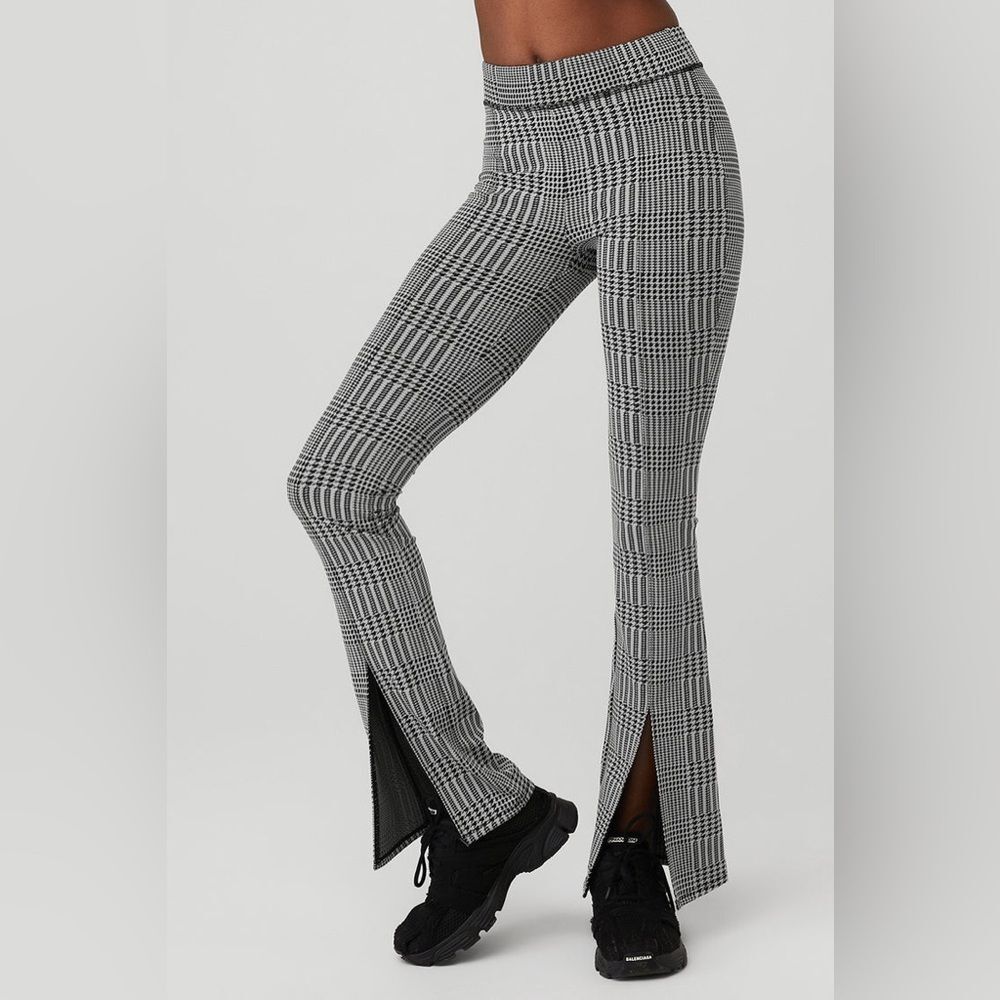ALO YOGA Jacquard High-Waist Glenplaid Flutter Legging XS NWOT